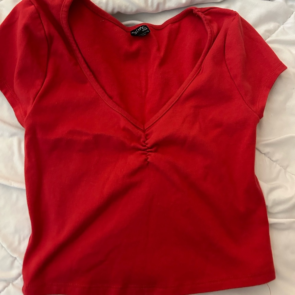 Red tight v-neck from pacsun